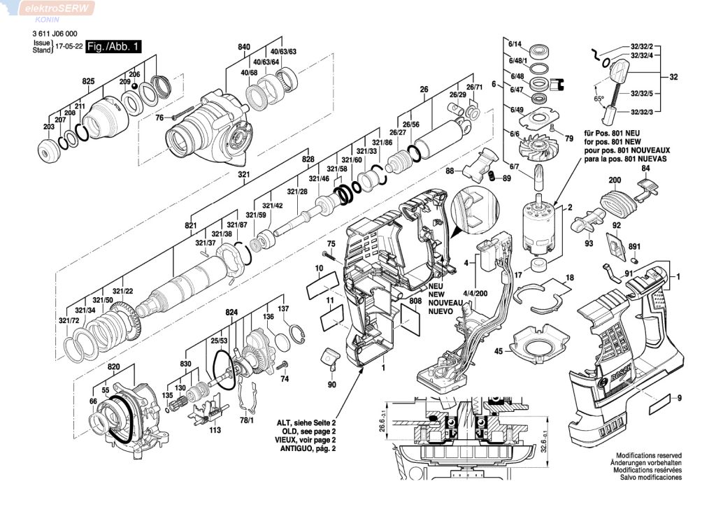Bosch silnik do GBH 36V-LI Plus