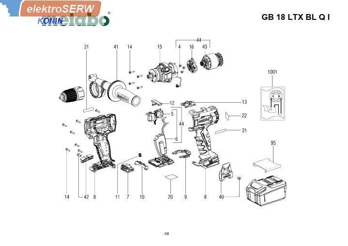 Metabo Rękojeść wiertarki GB 18 LTX BL Q I 03827000 314001020