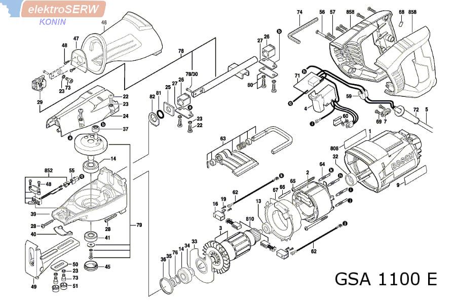 OBUDOWA GSA 1100 E Bosch pilarki brzeszczotowej