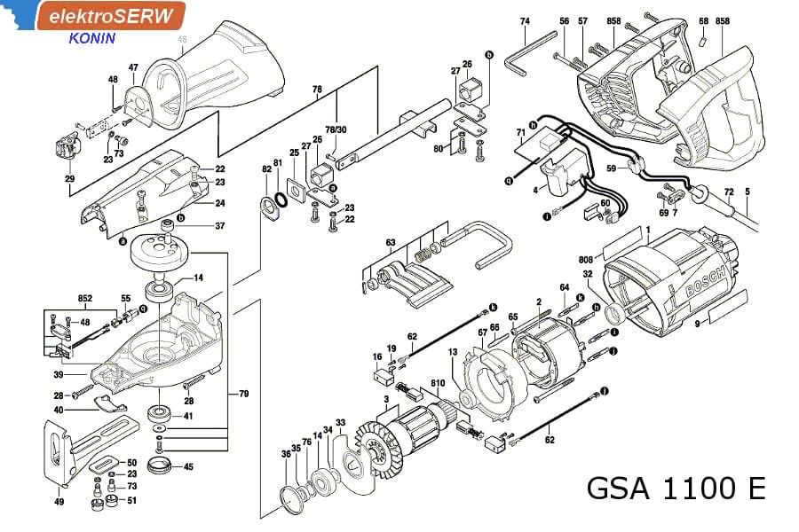 ŁOŻYSKO KULKOWE ZWYKŁE GSA 1100 E Bosch pilarki 2610956893