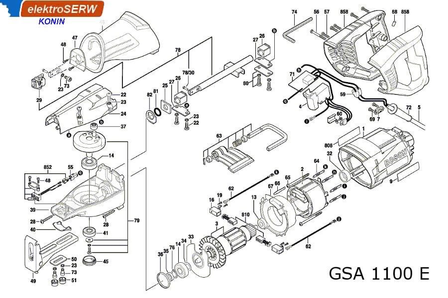 GRUPA WRZECIONA GSA 1100 E Bosch pilarki 1619PA0471