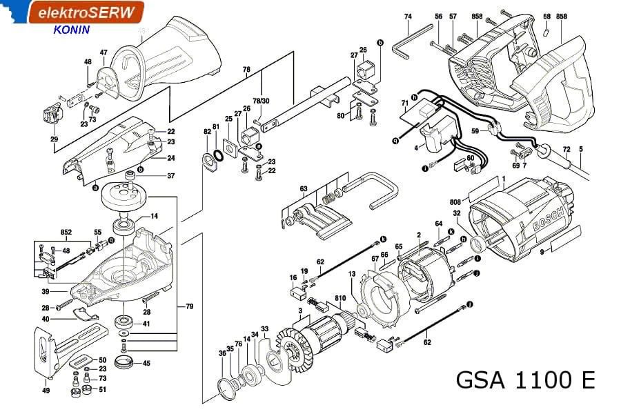 PŁYTKA ELEKTRONICZNA GSA 1100 E Bosch pilarki 1619P04837