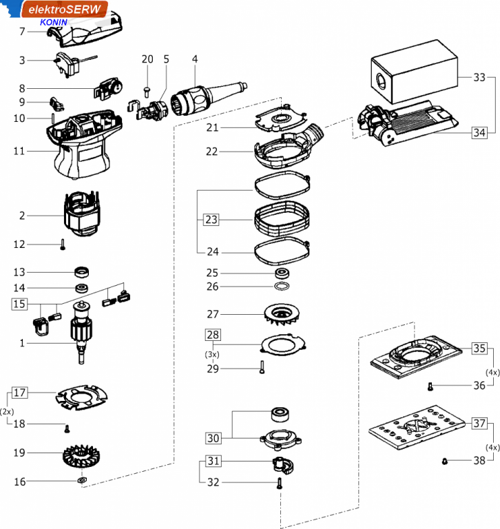 PŁYTA STOŁOWA do szlifierki oscylacyjnej Festool RTS400Q 493720