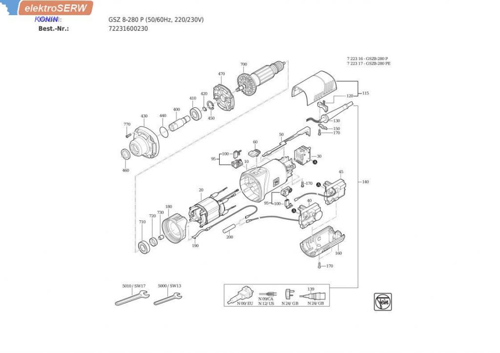 Fein 30762542990 Elektronika 50 / 60H 220-230V GSZ 8-280 P