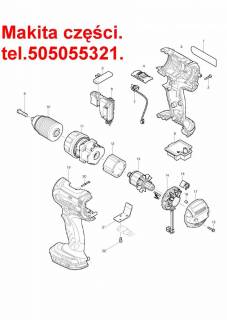 Makita przekładnia do wkrętarki 125348-0  BDF442 BDF452