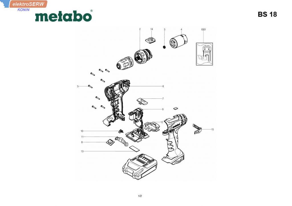 Metabo silnik do wkrętarki BS 18 SB 18 317004430 02245000