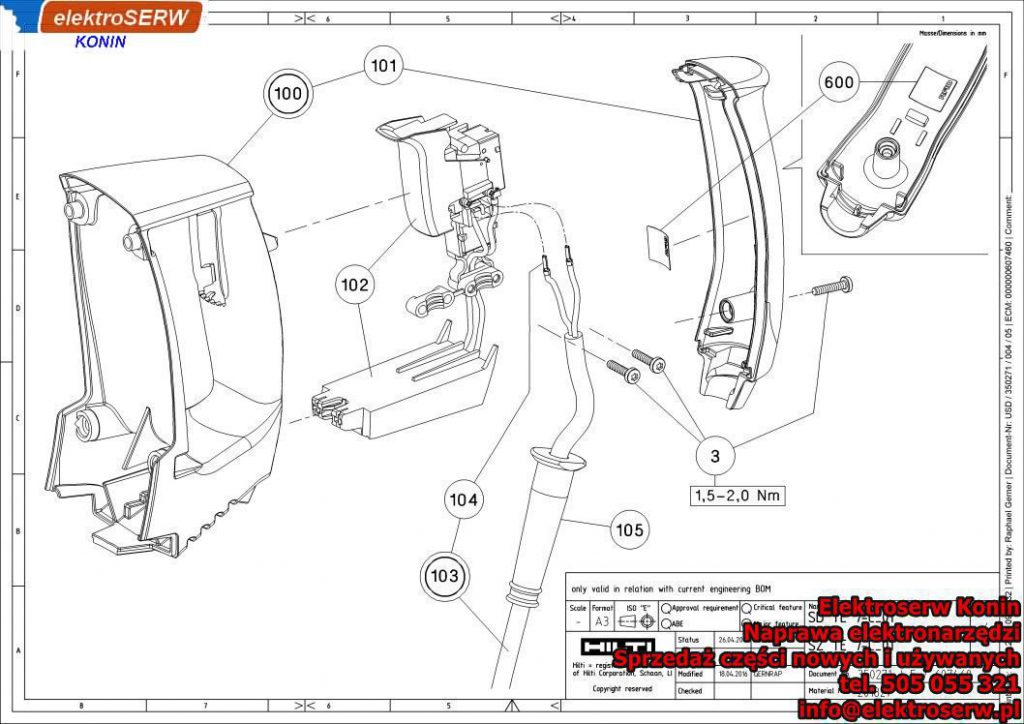 Przekładnia zębata Z41 Hilti Młotowiertarka SDS Plus TE 7-C 349985 344782
