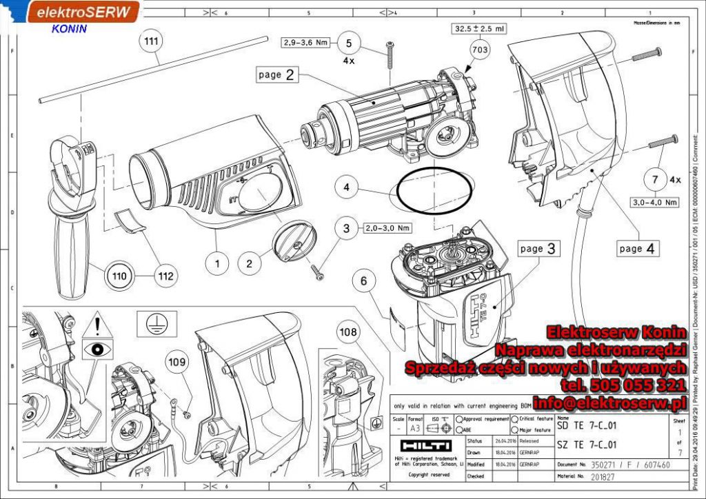 Tłok Młotowiertarka Hilti SDS Plus TE 7-C 349985 240858