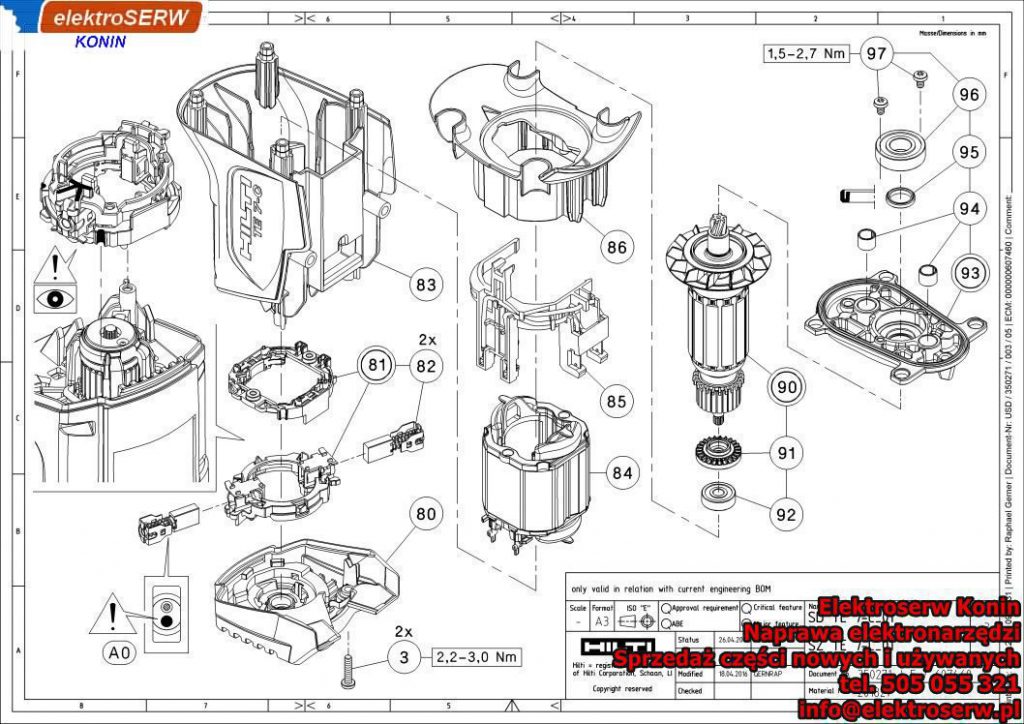 Tłok Młotowiertarka Hilti SDS Plus TE 7-C 349985 240858
