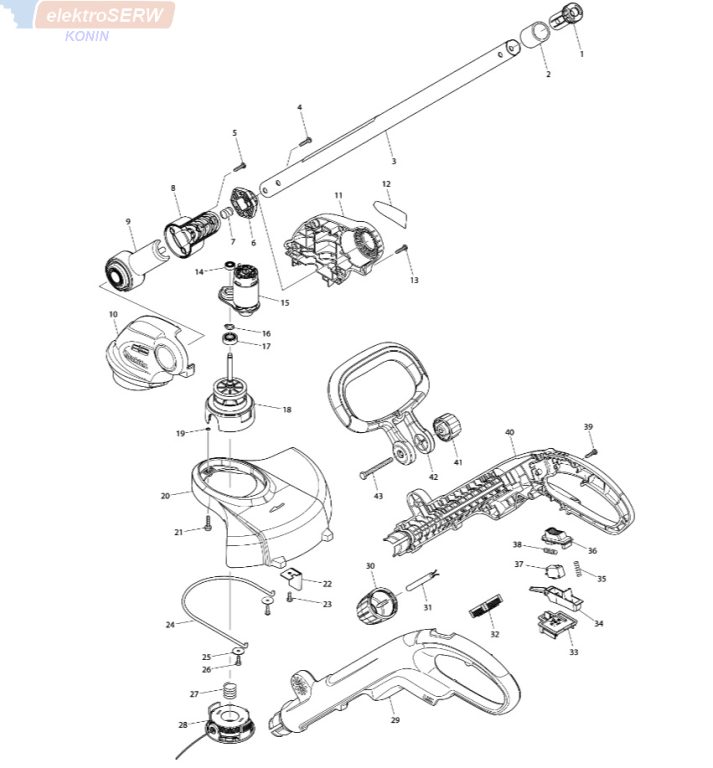 Makita silnik 18V do akumulatorowej podkaszarki BUR181