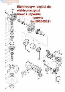 Makita BGA452 Obudowa przekładni 318051-2 do szlifierki kątowej akumulatorowej 18V
