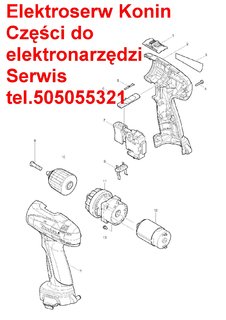 Makita obudowa korpus silnika do wkrętarki 6261 D  9,6V 188510-8