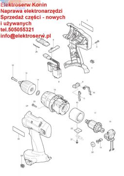 MAKITA włącznik 650559-3 do wkrętarki 8444 6349 6319 6339 8414 8444 D