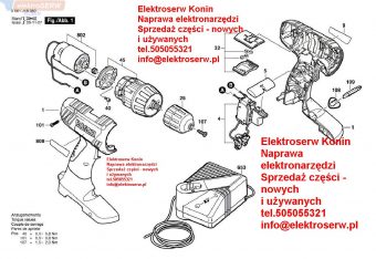 BOSCH uchwyt wiertła 2609110495 GSR12-2 GSR14,4-2 GSR18-2