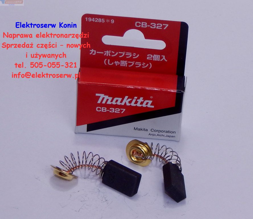 Makita szczotki CB-327 194285-9 HM0860C , HM1100 , HM1100C , HM1130C , HM1140C , HR3000C , HR3550C , HR4000C