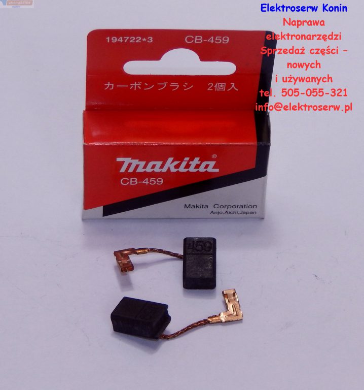 Makita szczotki CB-459 194722-3 GA4530 GA5030 JS1000 JS1601 JS1602 MT870 PJ7000 TM3000C