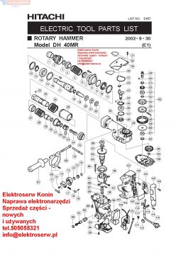 Hitachi cylinder tuleja 324-925 do młota DH45MR