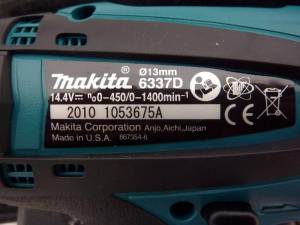 WIERTARKO - WKRĘTARKA AKUMULATOROWA MAKITA 6337 D 14,4V Made in USA