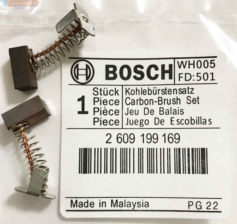 Szczotki silnika 18 V akumulatorowej wkrętarki udarowej Bosch GDR 18 V-LI , GDS 18 V-LI 2609199169