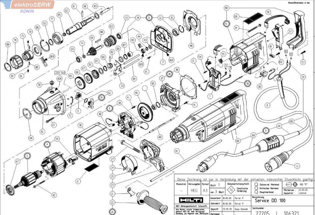 Hilti wentylator do wiertnicy DD100