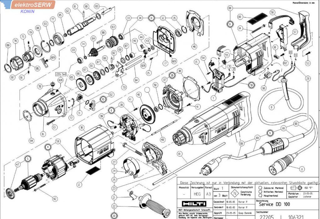 Hilti elektronika do wiertnicy DD100