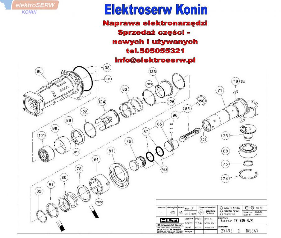 Hilti oring 13772 do młota udarowego TE 905-AVR