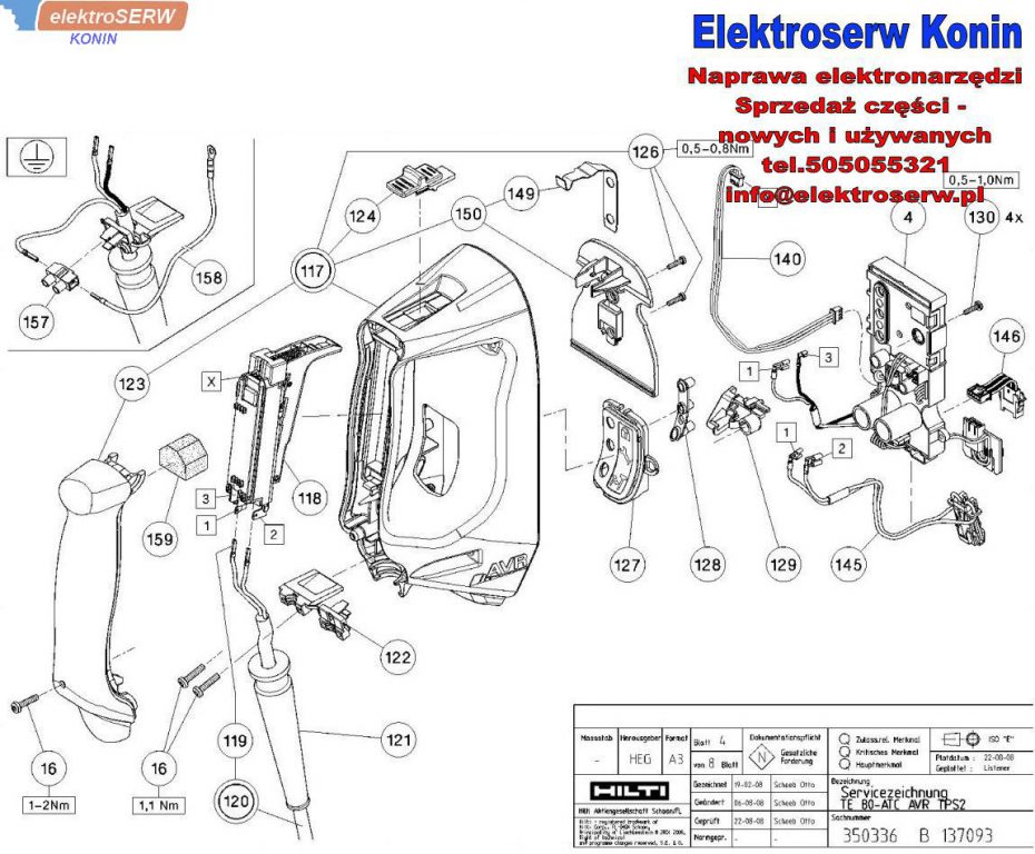 Hilti 74478 Wirnik TE 70-ATC 110V-127V do TE 80-ATC AVR TPS2