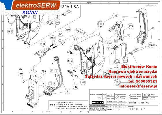 Hilti 330314 Uchwyt magnesu komplet do młotowiertarki TE 76P-ATC
