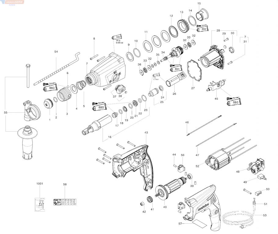 Metabo włącznik - nowy oryginalny do młotowiertarki KHE 2444 316051800 316052990