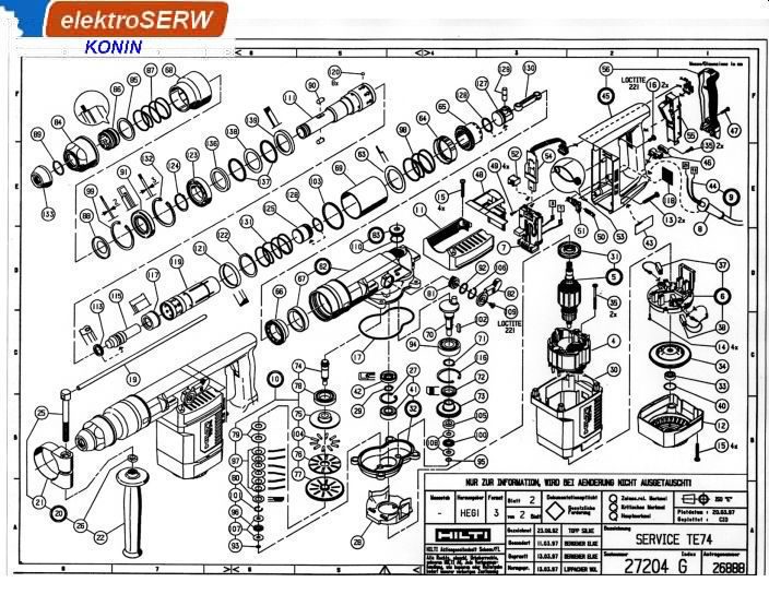 przekładnia stożkowa do młotowiertarki Hilti TE 74 206089