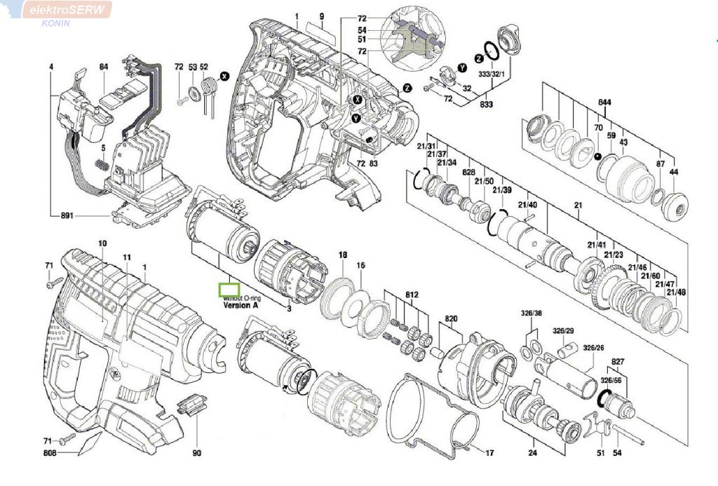 Bosch korpus do GBH 18- VEC
