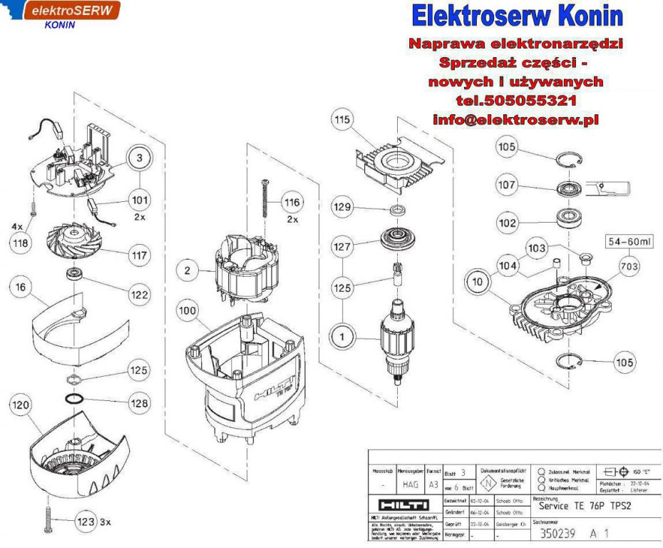 Przekładnia stożkowa młotowiertarki HILTI TE 76P STD TPS2 330551 330037
