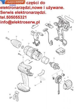 Makita jarzmo 638425-4 do BHP451,BDF451,BHP442, BDF442, BDF441, BHP441, BHP452, BDF452, BHP446,BDF446
