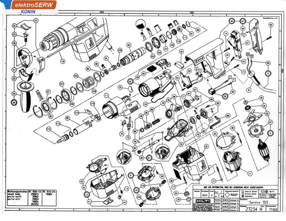 uchwyt boczny do młotowiertarki HILTI TE 5 201004 75225